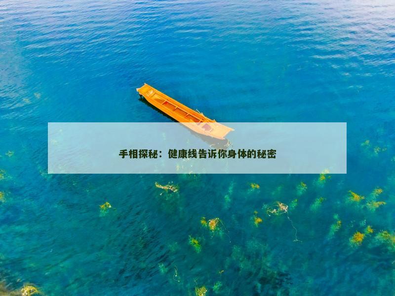 手相探秘:健康线告诉你身体的秘密