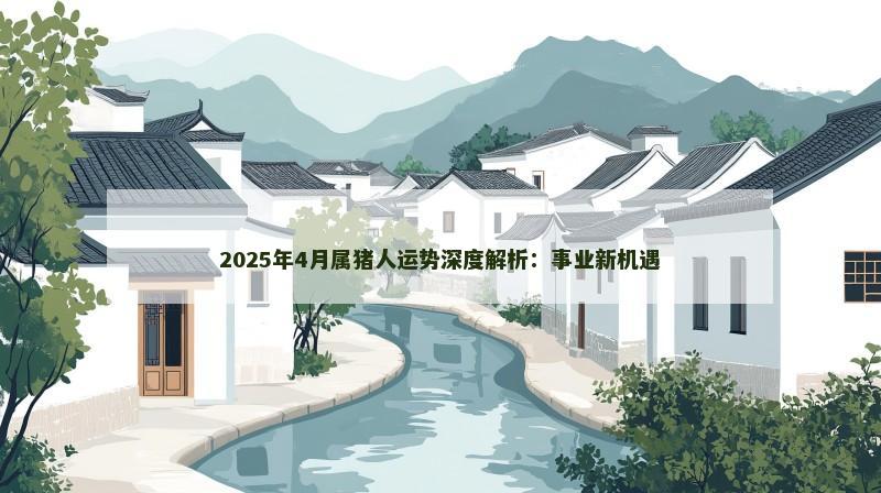 2025年4月属猪人运势深度解析:事业新机遇