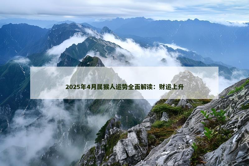 2025年4月属猴人运势全面解读:财运上升