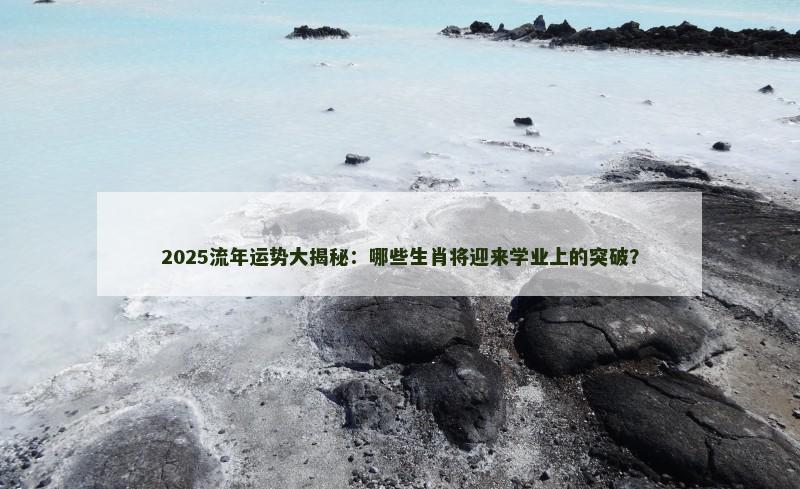2025流年运势大揭秘:哪些生肖将迎来学业上的突破?