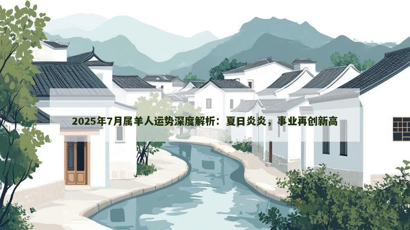 2025年7月属羊人运势深度解析:夏日炎炎,事业再创新高