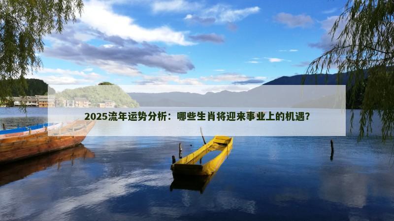 2025流年运势分析:哪些生肖将迎来事业上的机遇?