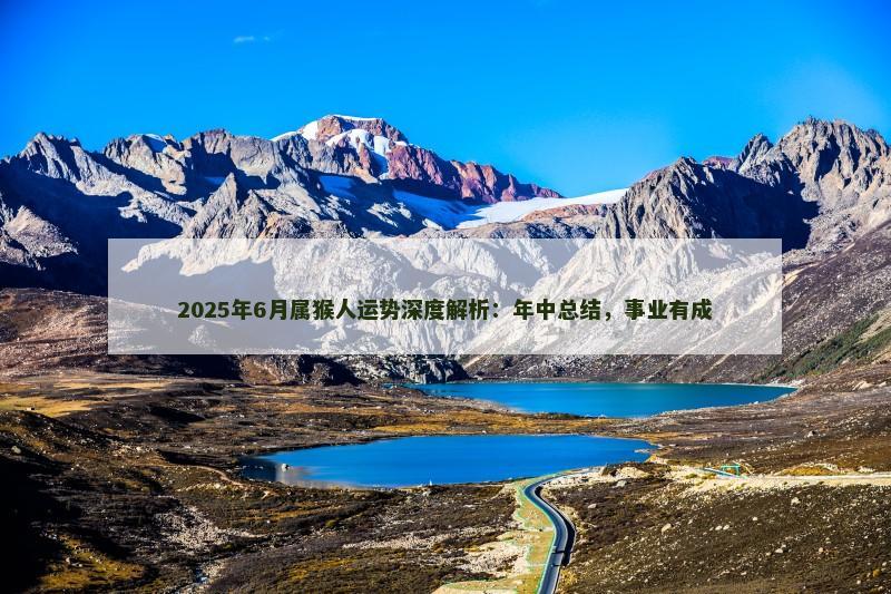 2025年6月属猴人运势深度解析:年中总结,事业有成