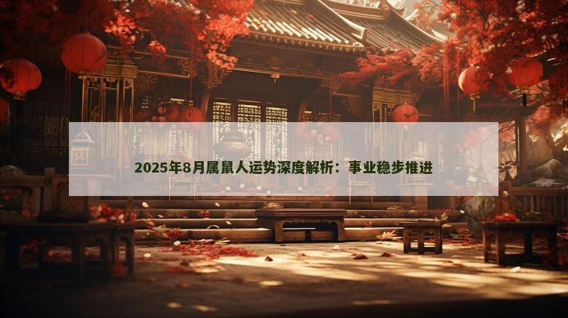 2025年8月属鼠人运势深度解析:事业稳步推进