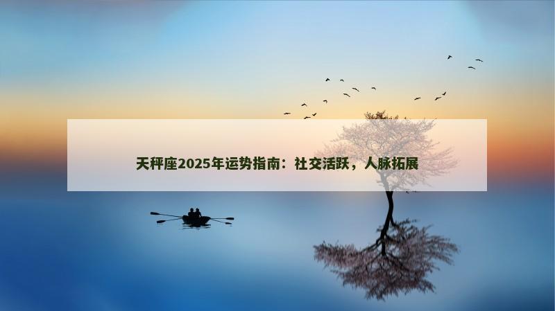 天秤座2025年运势指南:社交活跃,人脉拓展