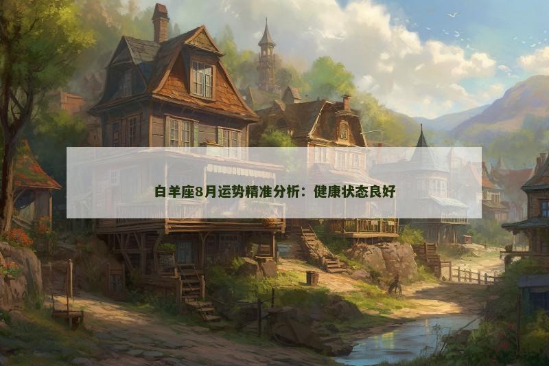 白羊座8月运势精准分析:健康状态良好