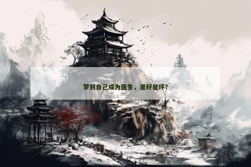 梦到自己成为医生,是好是坏?