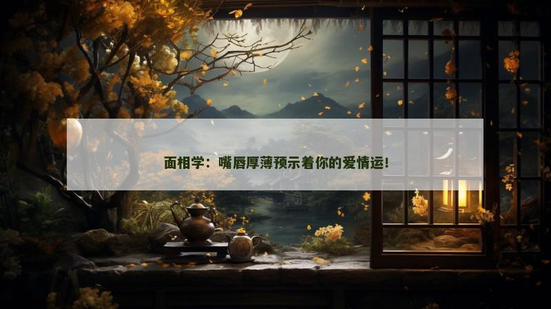 面相学:嘴唇厚薄预示着你的爱情运!
