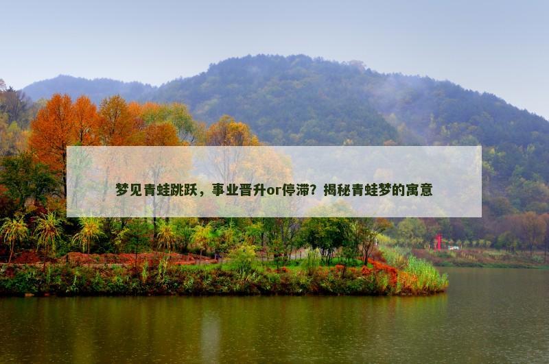 梦见青蛙跳跃,事业晋升or停滞?揭秘青蛙梦的寓意