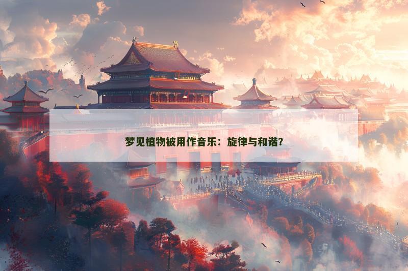 梦见植物被用作音乐:旋律与和谐?