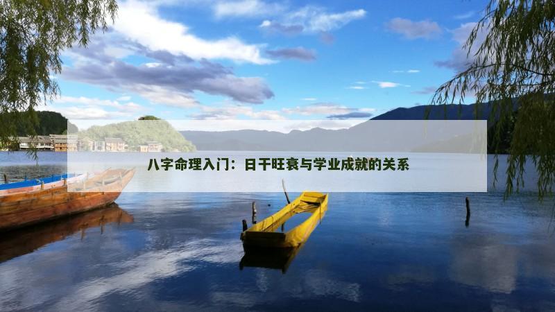 八字命理入门：日干旺衰与学业成就的关系