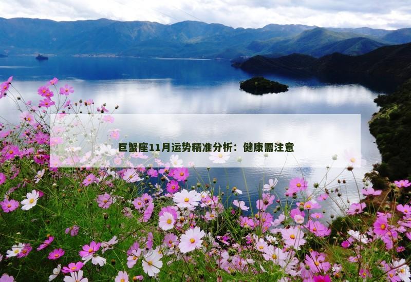 巨蟹座11月运势精准分析:健康需注意