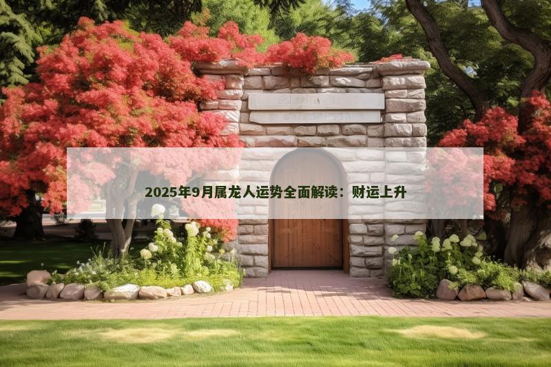 2025年9月属龙人运势全面解读:财运上升