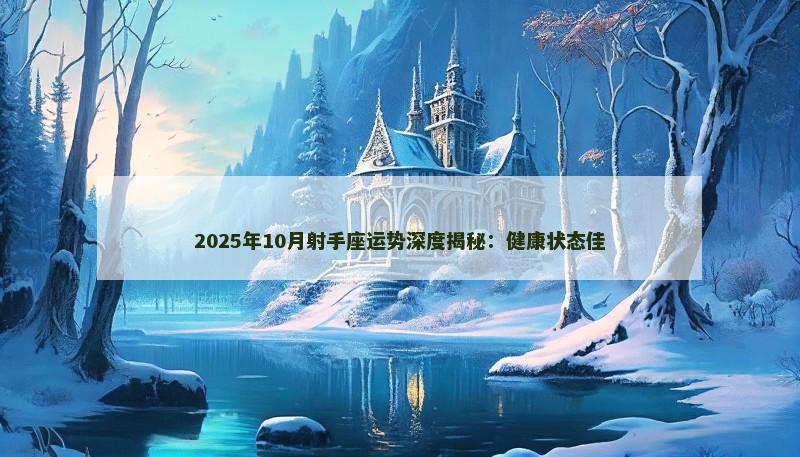 2025年10月射手座运势深度揭秘:健康状态佳