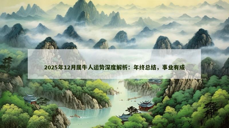 2025年12月属牛人运势深度解析:年终总结,事业有成