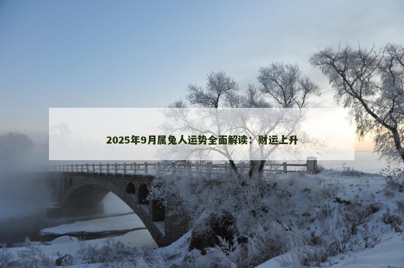 2025年9月属兔人运势全面解读:财运上升