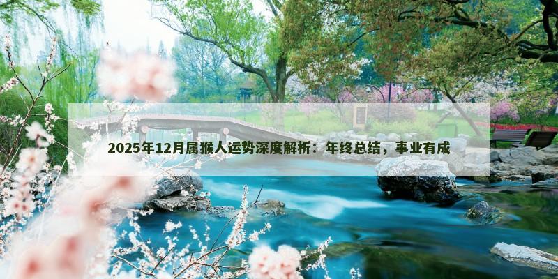 2025年12月属猴人运势深度解析:年终总结,事业有成