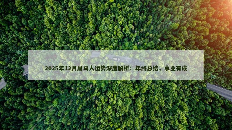 2025年12月属马人运势深度解析:年终总结,事业有成