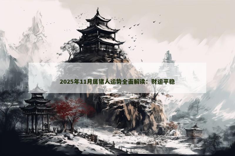 2025年11月属猪人运势全面解读:财运平稳