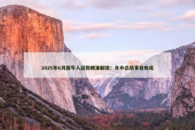 2025年6月属牛人运势精准解读:年中总结事业有成