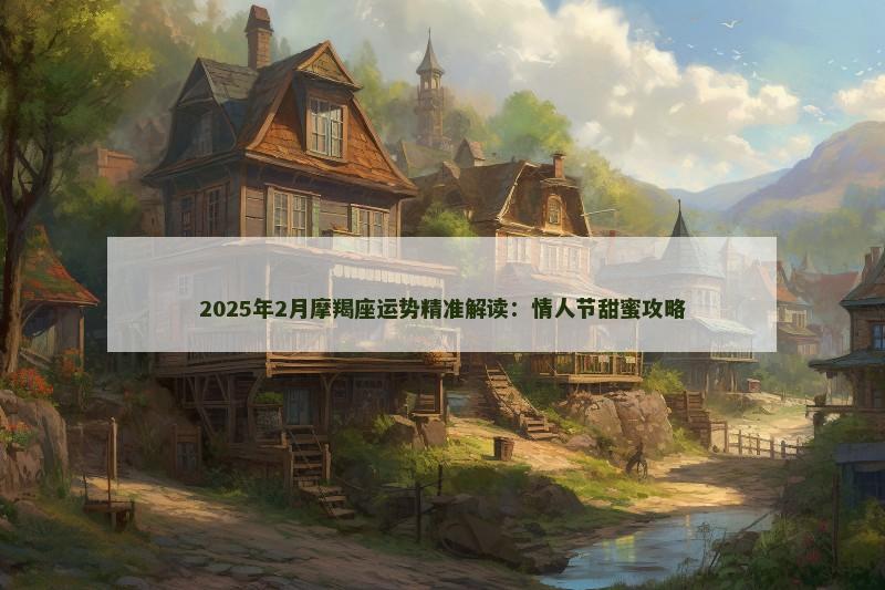 2025年2月摩羯座运势精准解读:情人节甜蜜攻略