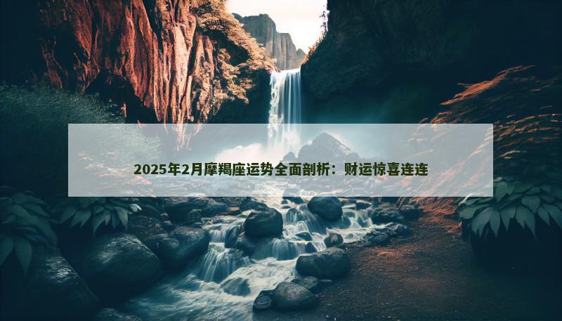 2025年2月摩羯座运势全面剖析:财运惊喜连连