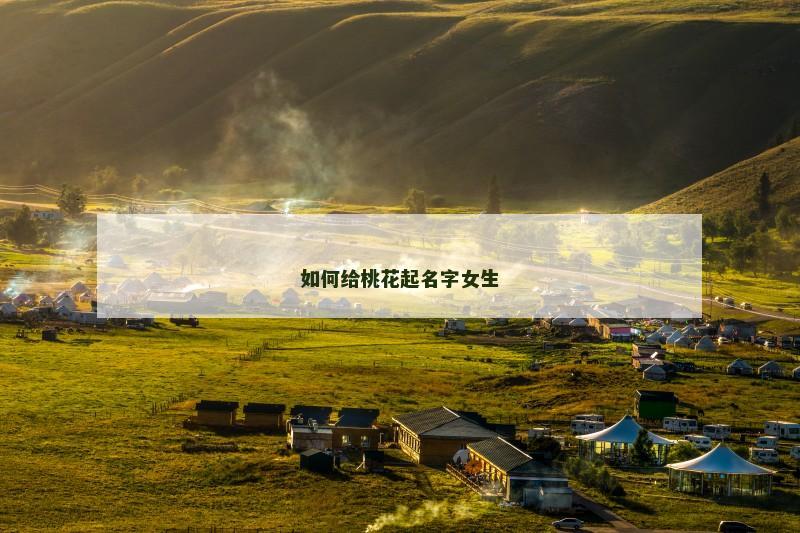 如何给桃花起名字女生