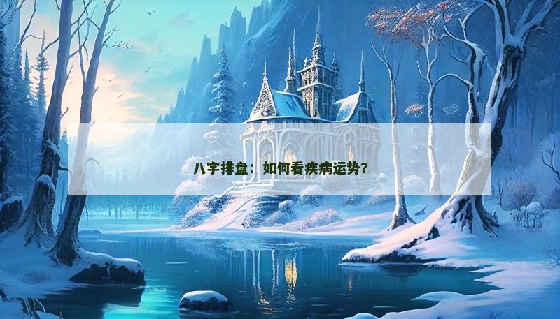八字排盘:如何看疾病运势? 八字排盘:如何看疾病运势?