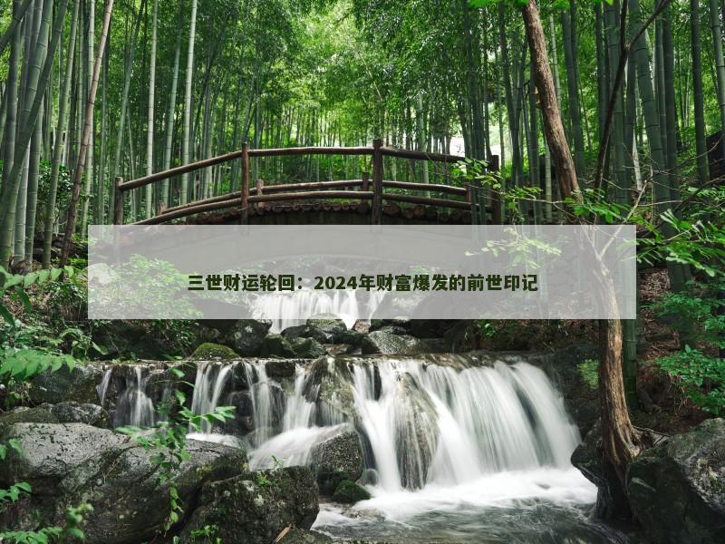 三世财运轮回：2024年财富爆发的前世印记
