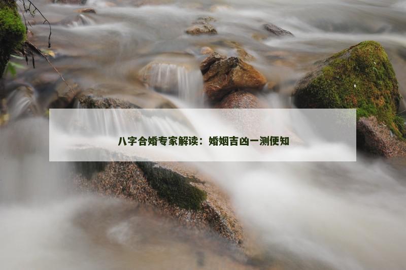 八字合婚专家解读:婚姻吉凶一测便知 八字合婚专家解读:婚姻吉凶一测便知