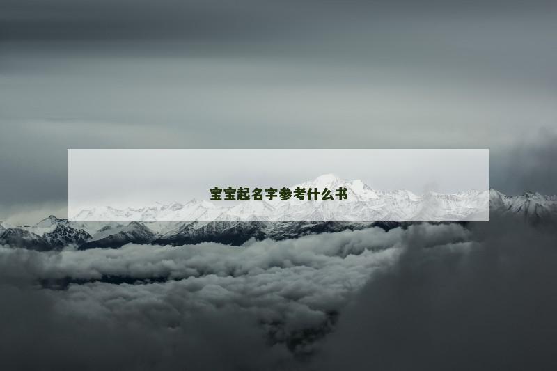 宝宝起名字参考什么书