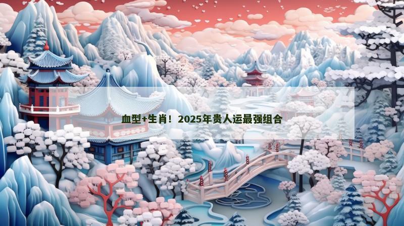 血型+生肖！2025年贵人运最强组合