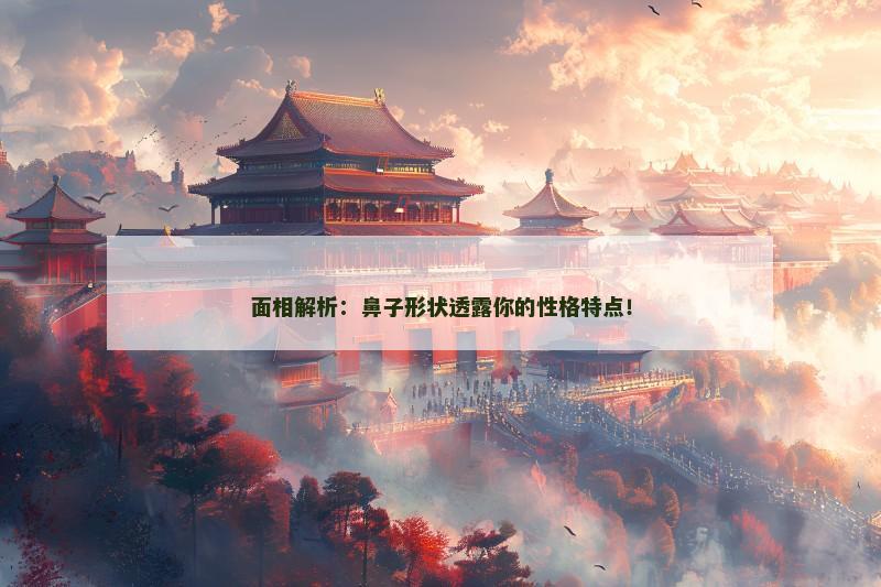 面相解析：鼻子形状透露你的性格特点！