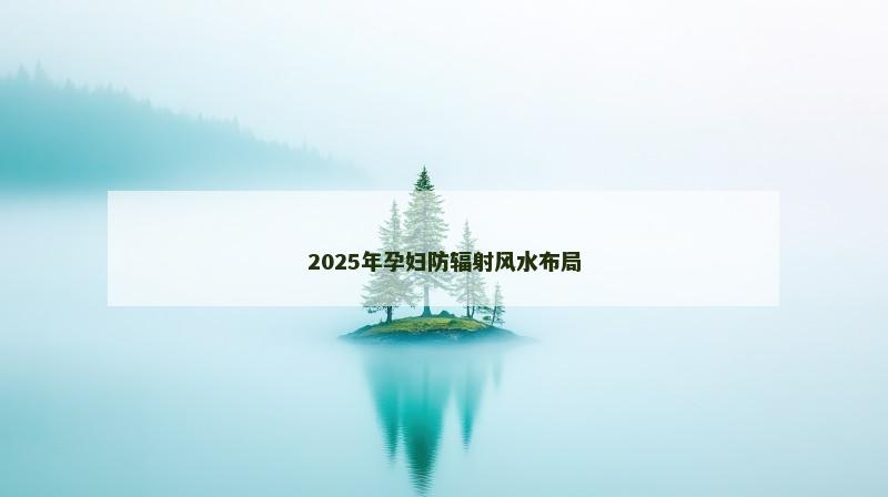 2025年孕妇防辐射风水布局