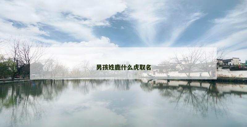 男孩姓鹿什么虎取名