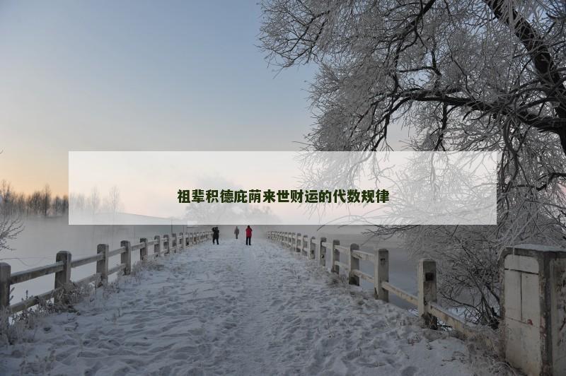 祖辈积德庇荫来世财运的代数规律