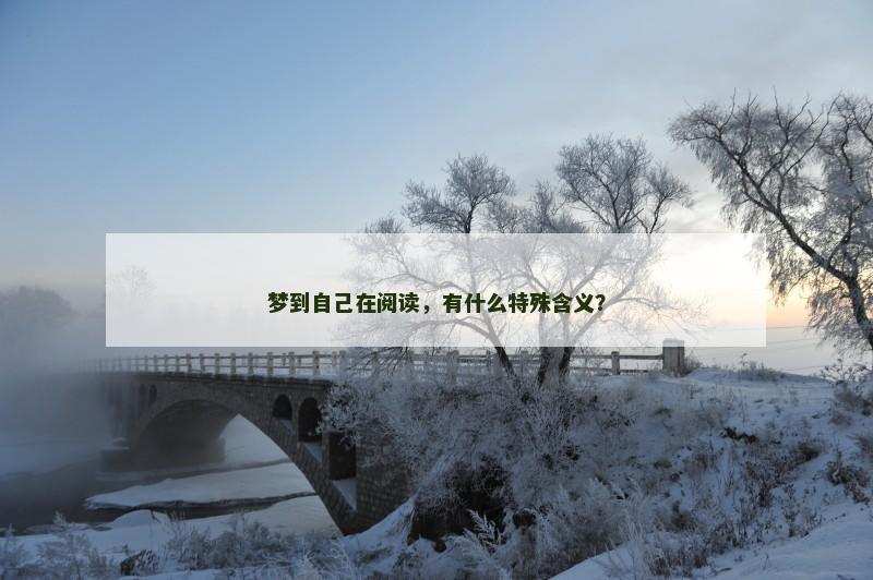 梦到自己在阅读，有什么特殊含义？