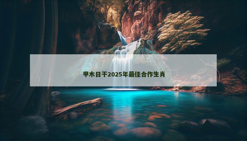甲木日干2025年最佳合作生肖