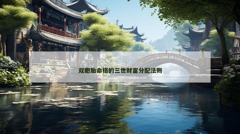 双胞胎命格的三世财富分配法则