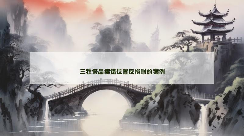 三牲祭品摆错位置反损财的案例
