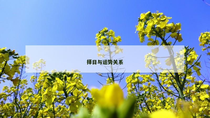 择日与运势关系
