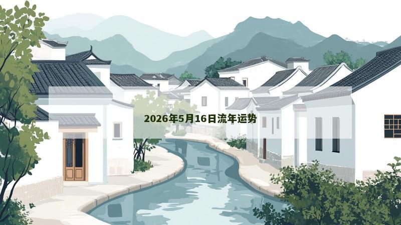2026年5月16日流年运势