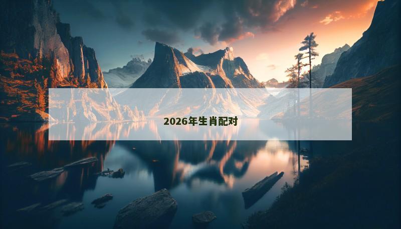2026年生肖配对