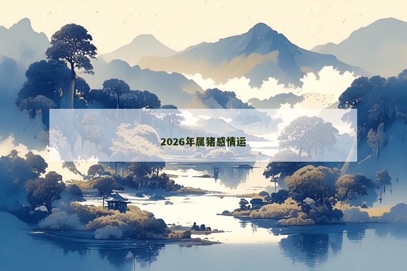 2026年属猪感情运