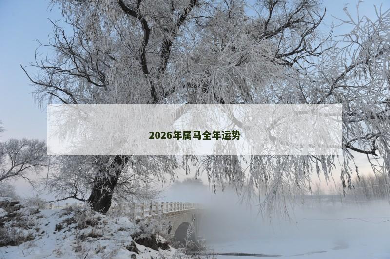 2026年属马全年运势