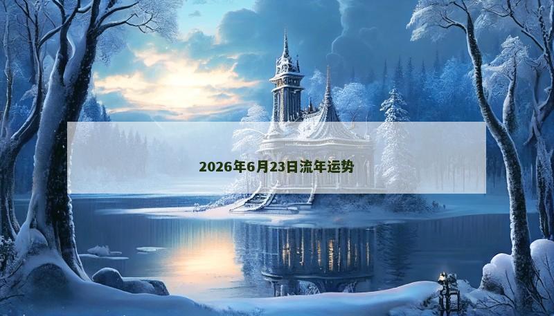 2026年6月23日流年运势