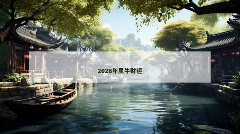 2026年属牛财运