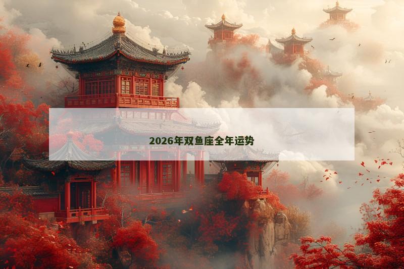 2026年双鱼座全年运势