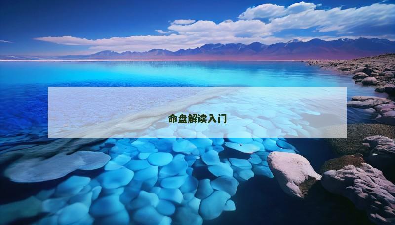 命盘解读入门