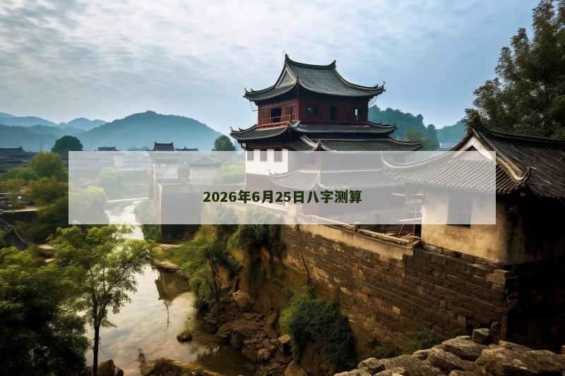 2026年6月25日八字测算